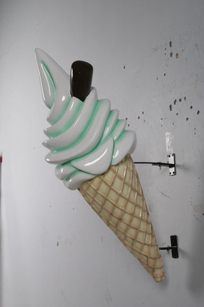 Hanging Soft Serve Mint Green Ice Cream Over Sized Statue - LM Treasures 