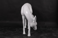 White Deer Standing Life Size Statue - LM Treasures 