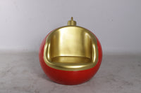 Round Christmas Ornament Seat Over Sized Statue - LM Treasures 