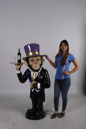 Monkey Butler Carlos Life Size Statue - LM Treasures 