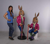 Jack The Bunny Rabbit Sitting Over Sized Statue - LM Treasures 