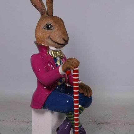 Jack The Bunny Rabbit Sitting Over Sized Statue - LM Treasures 
