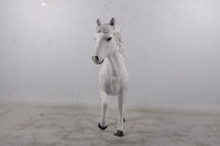 White Majestic Pony Life Size Statue - LM Treasures 