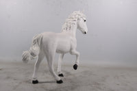 White Majestic Pony Life Size Statue - LM Treasures 