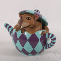 Mouse In Tea Cup From Alice In Wonderland Life Size Statue - LM Treasures 