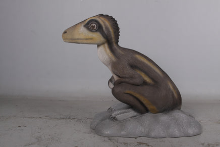 Sitting Juvenile Theropod Life Size Statue - LM Treasures 