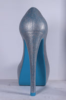 Blue Stiletto High Heel Shoe Over Sized Statue - LM Treasures 