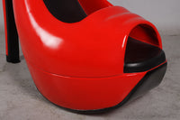 Red Stiletto High Heel Shoe Over Sized Statue - LM Treasures 