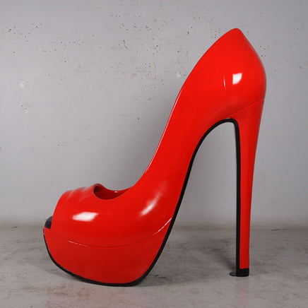 Red Stiletto High Heel Shoe Over Sized Statue - LM Treasures 