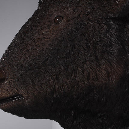 Buffalo American Bison Head Life Size Statue - LM Treasures 