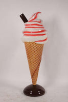 Soft Serve Strawberry Ice Cream Over Sized Statue - LM Treasures 