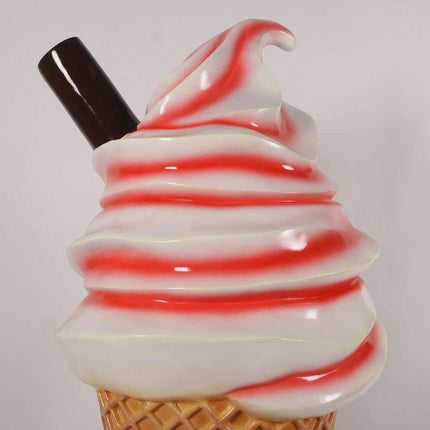 Soft Serve Strawberry Ice Cream Over Sized Statue - LM Treasures 