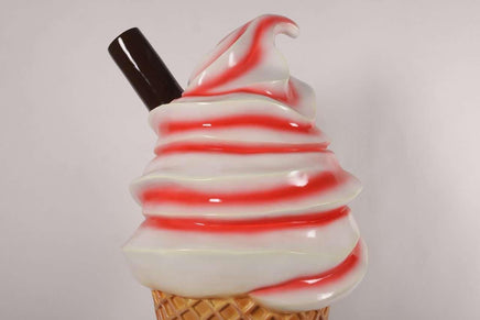 Soft Serve Strawberry Ice Cream Over Sized Statue - LM Treasures 