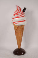 Soft Serve Strawberry Ice Cream Over Sized Statue - LM Treasures 