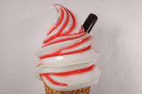 Soft Serve Strawberry Ice Cream Over Sized Statue - LM Treasures 