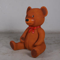 Brown Teddy Bear With Bow Over Sized Statue - LM Treasures 