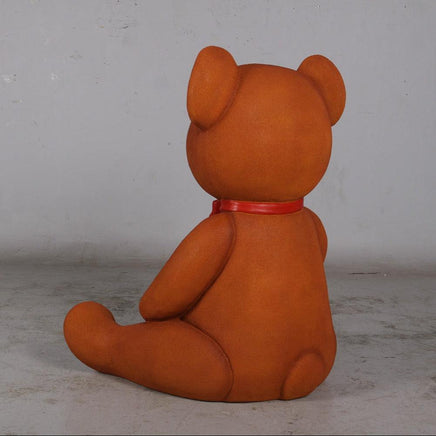 Brown Teddy Bear With Bow Over Sized Statue - LM Treasures 
