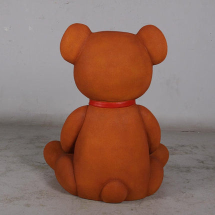 Brown Teddy Bear With Bow Over Sized Statue - LM Treasures 