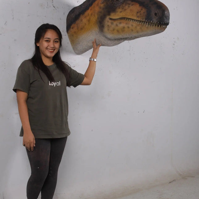 Theropod Dinosaur Head Life Size Statue LM Treasures - H