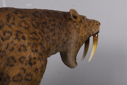Smilodon Saber Tooth Life Size Statue - LM Treasures 