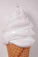 Large Plain Vanilla Soft Serve Ice Cream Statue - LM Treasures 
