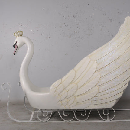 Large Swan Sleigh Statue - LM Treasures 