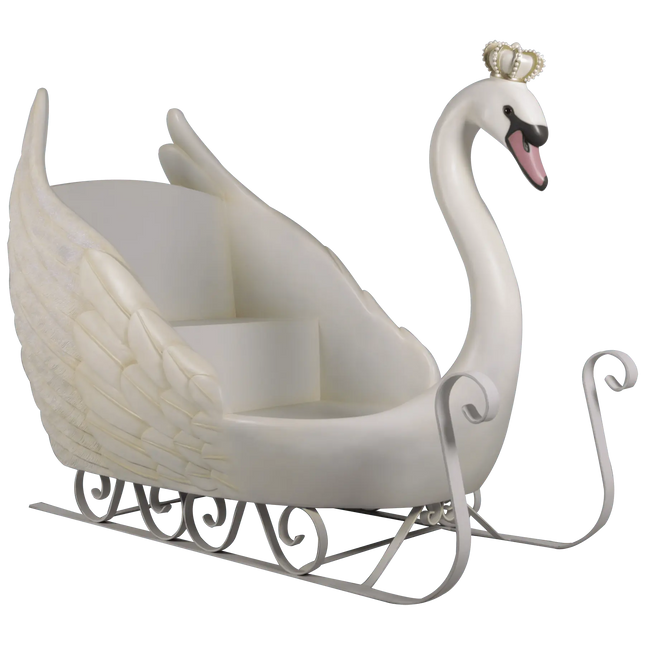 Large Swan Sleigh Statue LM Treasures - H
