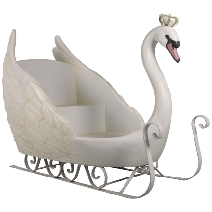 Large Swan Sleigh Statue - LM Treasures 