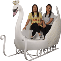 Large Swan Sleigh Statue - LM Treasures 