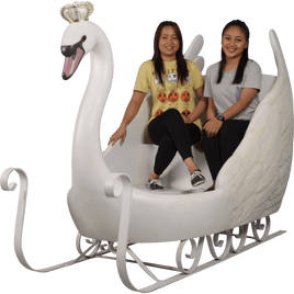 Large Swan Sleigh Statue - LM Treasures 