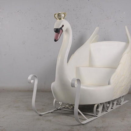 Large Swan Sleigh Statue - LM Treasures 