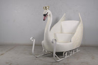 Large Swan Sleigh Statue - LM Treasures 