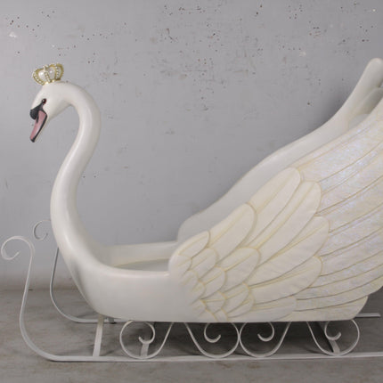 Large Swan Sleigh Statue - LM Treasures 