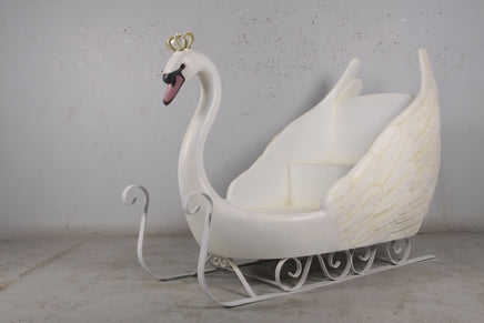 Large Swan Sleigh Statue - LM Treasures 