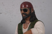 Pirate On Treasures Chest Life Size Statue - LM Treasures 