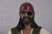 Pirate On Treasures Chest Life Size Statue - LM Treasures 