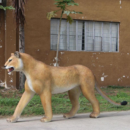 Lioness Walking Life Size Statue - LM Treasures 