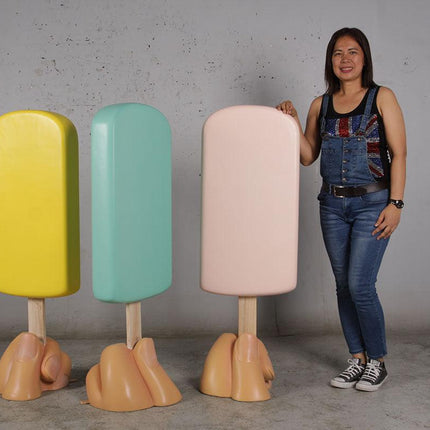 Yellow Ice Cream Popsicle Statue - LM Treasures 