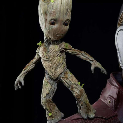 Guardians Of The Galaxy, Vol 2: StarLord & Baby Groot Life Size Statue - LM Treasures 