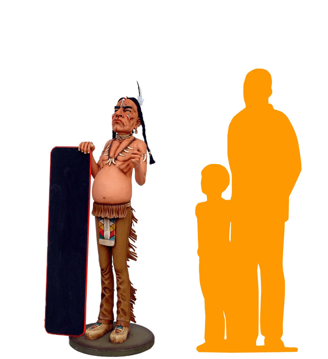 Indian With Menu Life Size Statue LM Treasures - A