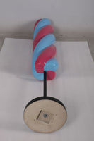 Twist Blue and Pink Popsicle Candy Over Sized Statue - LM Treasures 