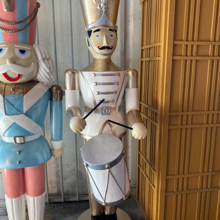 Gold Toy Soldier Drummer Life Size Christmas Statue - LM Treasures 