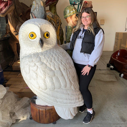 Snow Owl Over Sized Statue - LM Treasures 