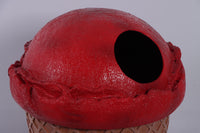 Strawberry Ice Cream Trash Can Over Sized Statue - LM Treasures Life Size Statues & Prop Rental