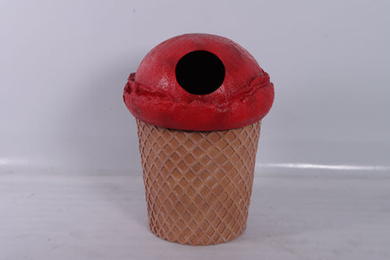Strawberry Ice Cream Trash Can Over Sized Statue - LM Treasures Life Size Statues & Prop Rental