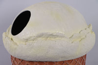 Vanilla Ice Cream Trash Can Over Sized Statue - LM Treasures Life Size Statues & Prop Rental