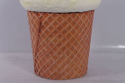 Vanilla Ice Cream Trash Can Over Sized Statue - LM Treasures Life Size Statues & Prop Rental