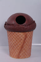 Chocolate Ice Cream Trash Can Over Sized Statue - LM Treasures 