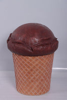 Chocolate Ice Cream Trash Can Over Sized Statue - LM Treasures 