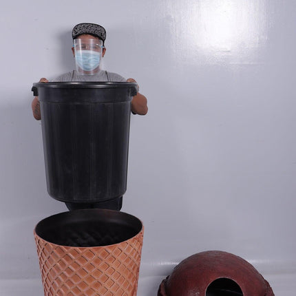 Chocolate Ice Cream Trash Can Over Sized Statue - LM Treasures 